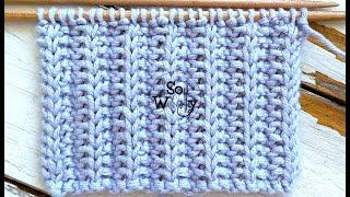 New Two-row repeat stitch pattern, perfect for knitting scarves - No purling required! - So Woolly