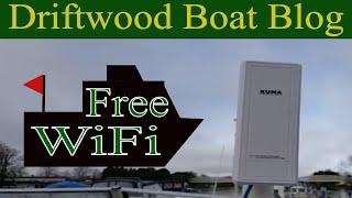 Long Range Wifi Antenna Wifi Receiver Booster - set up on a boat/RV