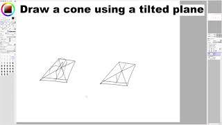 Draw a cone using a tilted plane