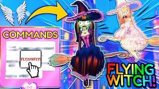 I Added FLYING WITCHES To DRESS TO IMPRESS With ADMIN COMMANDS In The HALLOWEEN UPDATE! | ROBLOX