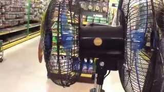 (OLD VIDEO) video tour of electric fans in a hardware store in an outdoor mall