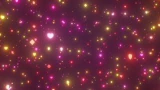 Pink And Orange Glowing 3D Hearts And Shapes Flying At Camera Slowly 4K 60fps Wallpaper Background