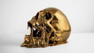 Melting Gold Skull