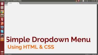 Create Simple Dropdown Menu Using HTML & CSS