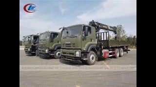 Isuzu 6x4 3 axles truck with SANY Palfinger crane