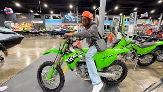 BUYING A NEW DIRTBIKE WITH RICH RANKIN! (INSANE SHOPPING)!