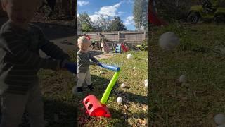 Backyard Batting Practice - Swingin’ #battingpractice #kidsvideo #teeball