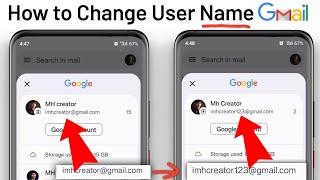 How to Change Gmail username in mobile | Gmail Id Username Kaise Change Kare  | Change Email Address