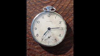 Карманные часы "Молния" тонкая 2 ЧЗ  механические СССР 15 камней  1949 г.