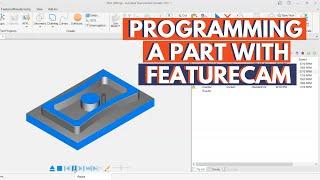 Programming a part with FeatureCAM