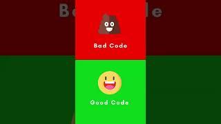 JavaScript Good Code vs Bad Code #shorts