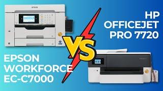 Порівняння офісних пристроїв Epson Workforce EC C7000 та HP Officejet Pro 7720