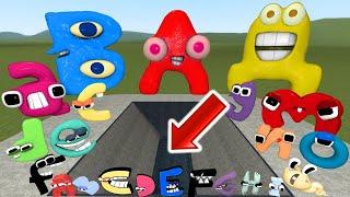 DESTROY ALL 3D ALPHABET LORE FAMILY in GIANT SHREDDER Garry's Mod