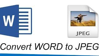 How to Convert Word File to JPEG