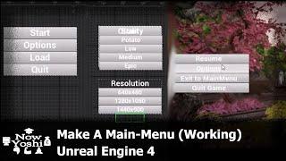 Main Menu / Pause Menu | Tutorial | Unreal Engine 4 Blueprints