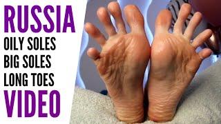 Russian Girl Oily Soles And Spread Long Toes! (PREVIEW)