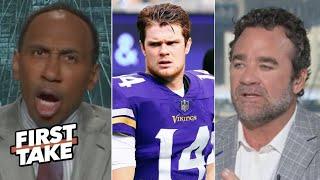 FIRST TAKE | The Vikings are best team in NFC North - Stephen A. declares Sam Darnold league's MVP