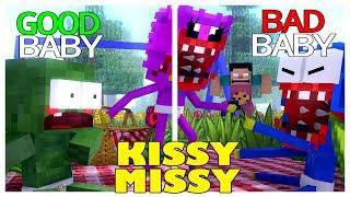 BABY ZOMBIE AND HUGGY MEET BABY KISSY MISSY - MINECRAFT ANIMATION