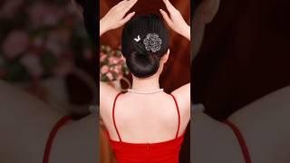 Hairstyle with hair accessories  #simple #fashion #hairstyle #accessories #youtubeshorts