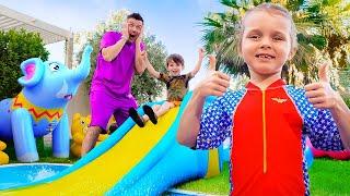 Dasha and Alex Play with Dad: Funny Outdoor Adventures