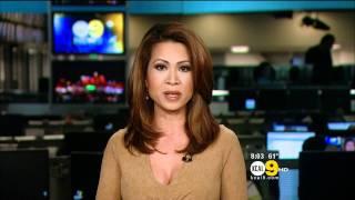 Leyna Nguyen 2011/05/18 8PM KCAL9 HD; Tan top, cleavy