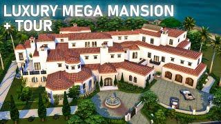 Luxury Modern Mega Mansion + Tour | Sims 4 Speed Build No CC | The Ultimate Mansion