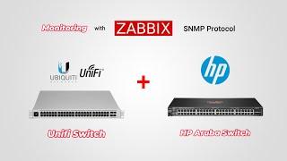 Monitoring  HP and Unifi switch with zabbix with snmp - مانیتورینگ سویچ با زابیکس