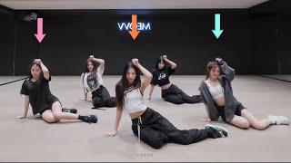 'MEOW'' MEOVV Dance Practice Mirrored 3 Members Version Guide Arrows Trio [4K]