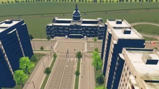 Cities Skylines СССР! Постройка огромного парка имени Ленина и первая линия трамвая!