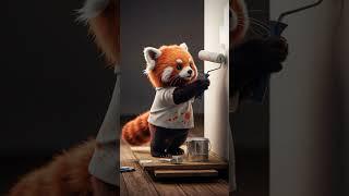 Poor Red Panda Was Laughed At but Earns Money to Buy a School Uniform #shorts