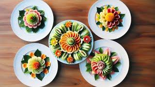 Lettuce Carving: Carve Lettuce Into Beautiful Flowers #fruit #fruitcutting #knifeskills