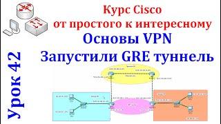 Урок 42 Cisco Packet Tracer. VPN. Запустили GRE туннель