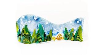 Fused Glass Winter Landscape