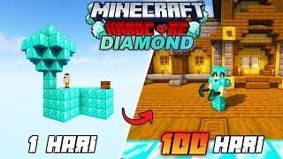 100 Hari di Minecraft Hardcore Tapi PULAU MELAYANG DIAMOND BLOCK!