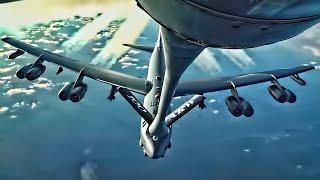 KC-135 Refuels B-52H Over Arctic Sea + ATC Comms