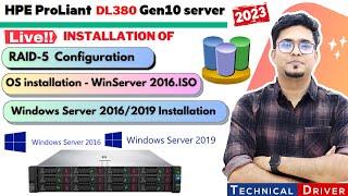 HP ProLiant DL380 Gen10 Server installation ( RAID Configuration + Windows Server 2016) LIVE DEMO