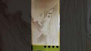 simple girl face sketch||AK talented artist‍