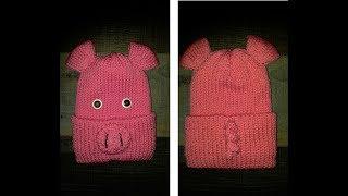 HOW TO KNIT A PIG HAT (FRANCAIS) - KNITTING MACHINE