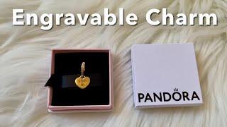 PANDORA Engravable Heart Tag Dangle Charm Pendant | Unboxing | Review