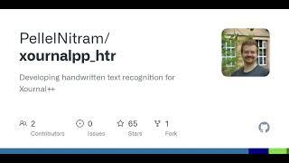 GitHub - PellelNitram/xournalpp_htr: Developing handwritten text recognition for Xournal++