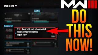 *EASY* How to Get 20 Kills Set To SINGLE FIRE MODE in MW3!