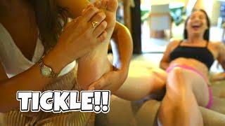 feet tickling challenge funny video