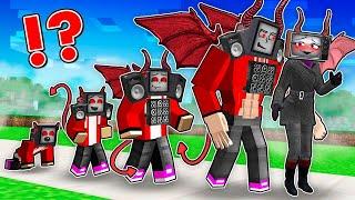 JJ DEMON TV MAN Life Cycle! JJ EVOLUTION with MIKEY in Minecraft - Maizen