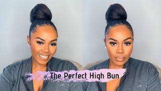 How to do a High Bun on Natural Hair  | Quarantine Hairstyle