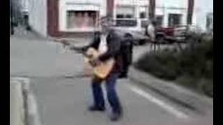 crazy guitar guy in downtown red deer