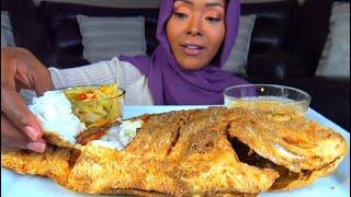 ASMR | Recipe * Fried Golden Snapper * طبخ واكل السمك المحمر