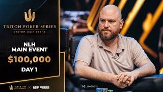 $100K NLH Main Event - Event #7 Day 1 | Triton Poker Series X WSOP Paradise 2024