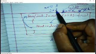 Print all natural number from 1 to n in reverse order using for loop in C++ programming language.