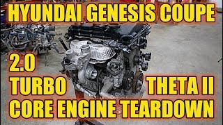 Teardown: Blown Genesis 2.0 Turbo Theta II G4KF. Simple Engine With Simple Failure Prevention!