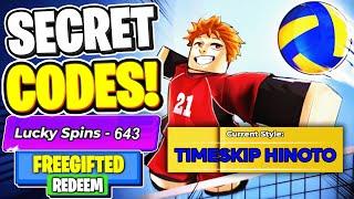 NEW CODES Volleyball (Haikyuu) Legends TIMESKIP HINOTO CODES LUCKY SPINS! Roblox